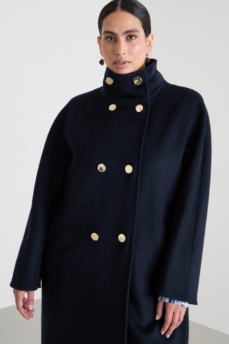 Cappotto doppiopetto in drap