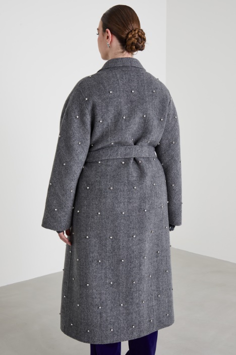 Cappotto doppiopetto con strass Intrend - 3