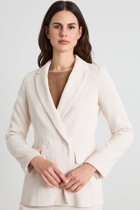 Velvet double-breasted blazer Intrend