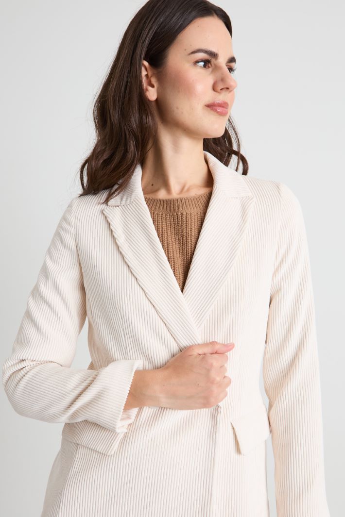 Velvet double-breasted blazer Intrend - 4