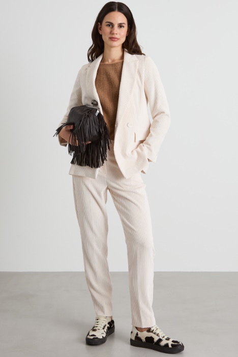 Velvet double-breasted blazer Intrend