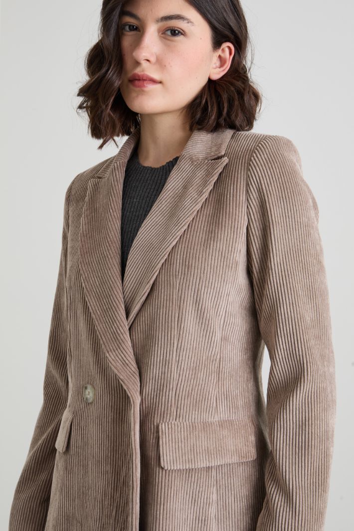 Velvet double-breasted blazer Intrend - 4