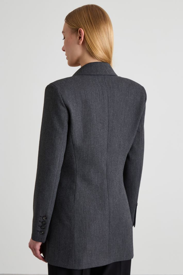 Herringbone gabardine blazer Intrend - 2