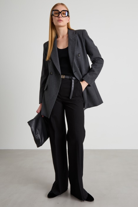 Herringbone gabardine blazer Intrend