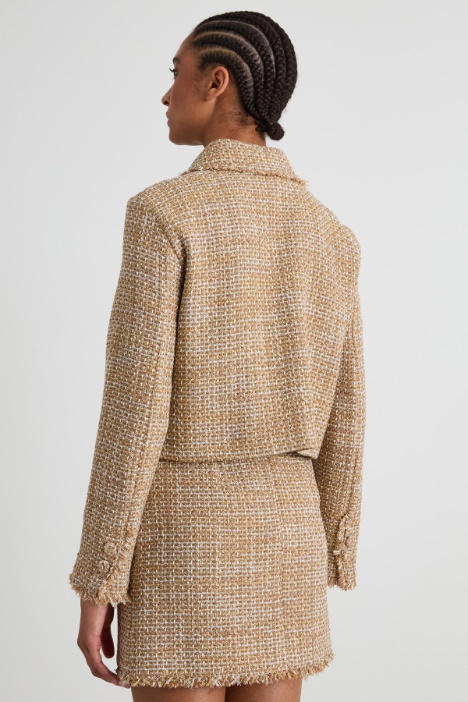 Chaqueta de tweed lamé