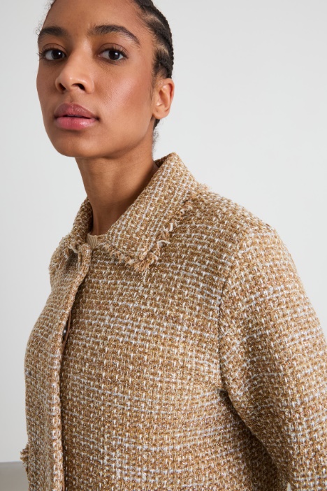 Chaqueta de tweed lamé