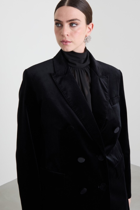 Blazer doppiopetto in velluto