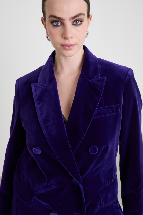 Blazer doppiopetto in velluto