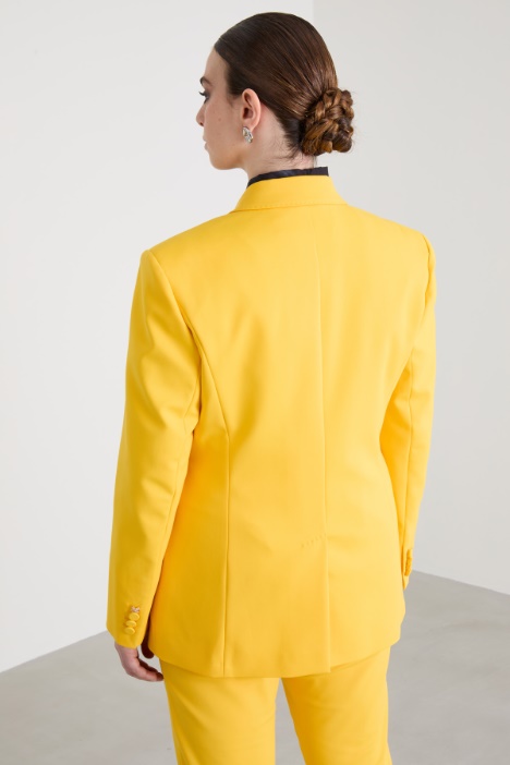 Blazer de lona cruzado