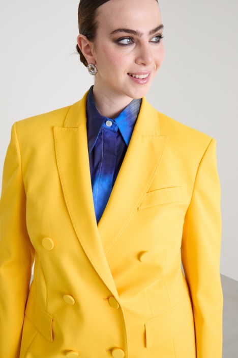 Blazer de lona cruzado