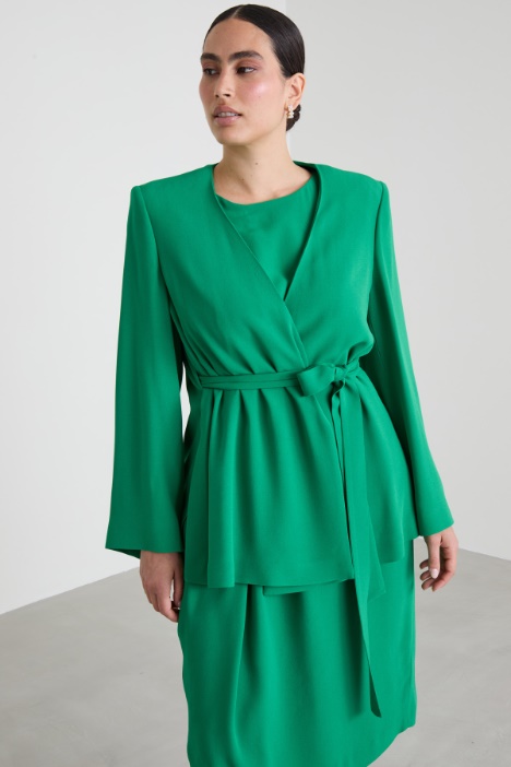Unstructured wrap blazer Intrend