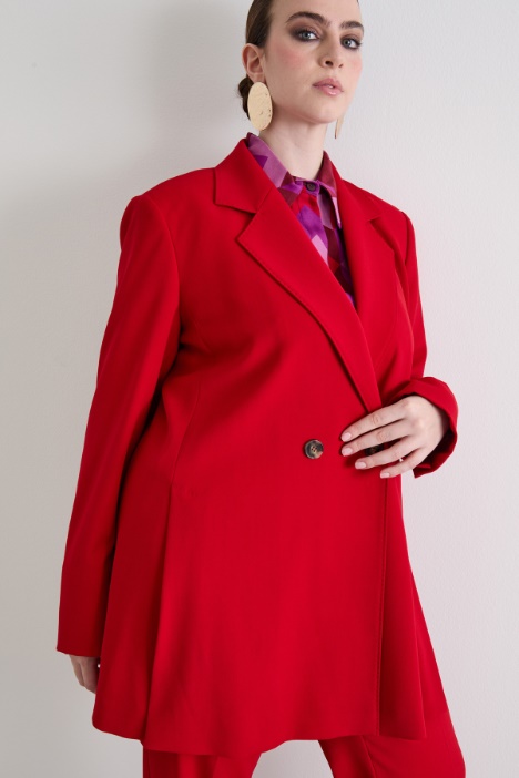 Blazer in crépe di lana