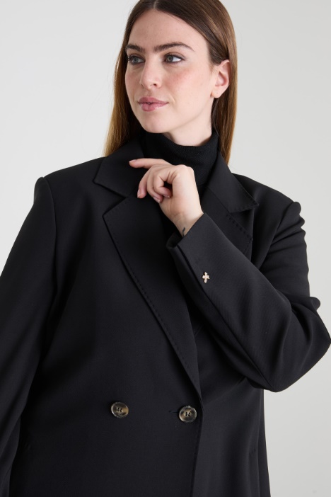 Blazer in crépe di lana