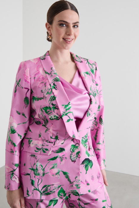 Blazer in twill di seta