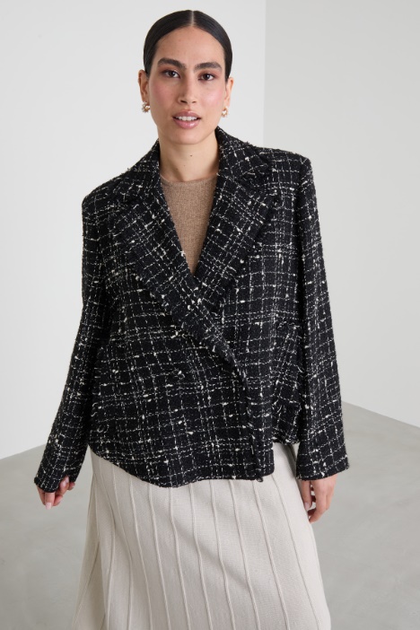 Double-breasted tweed blazer Intrend