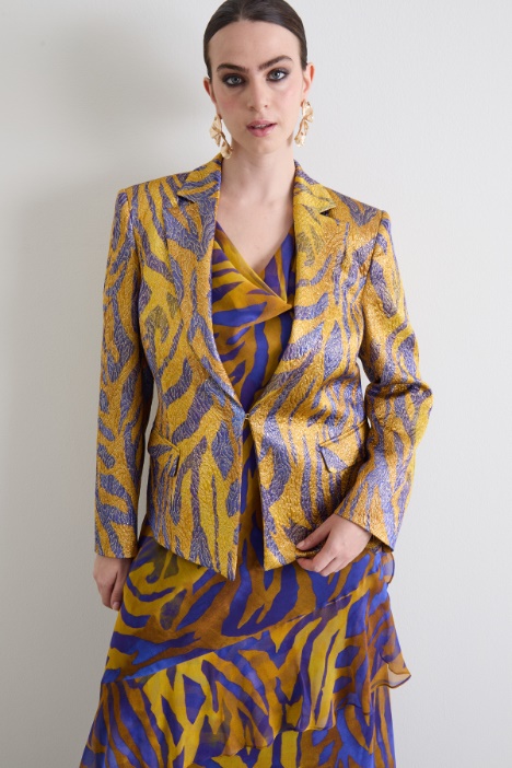 Blazer in seta lamè