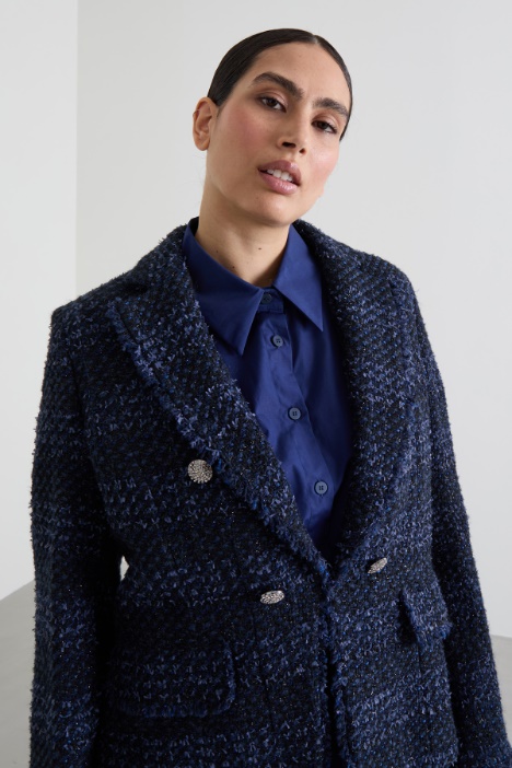 Blazer in tweed lamè