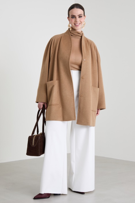 Drap coat with scarf Intrend