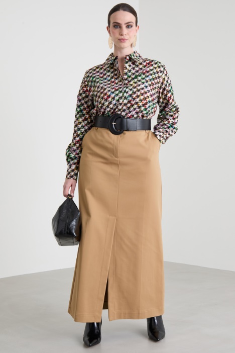 Straight canvas skirt Intrend
