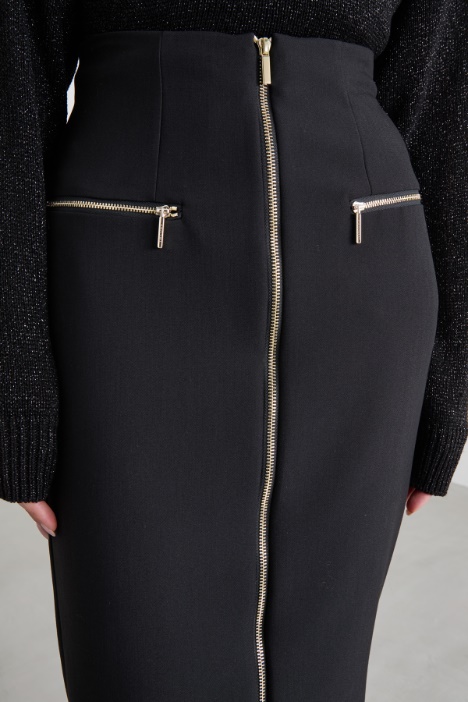 Gonna longuette con zip