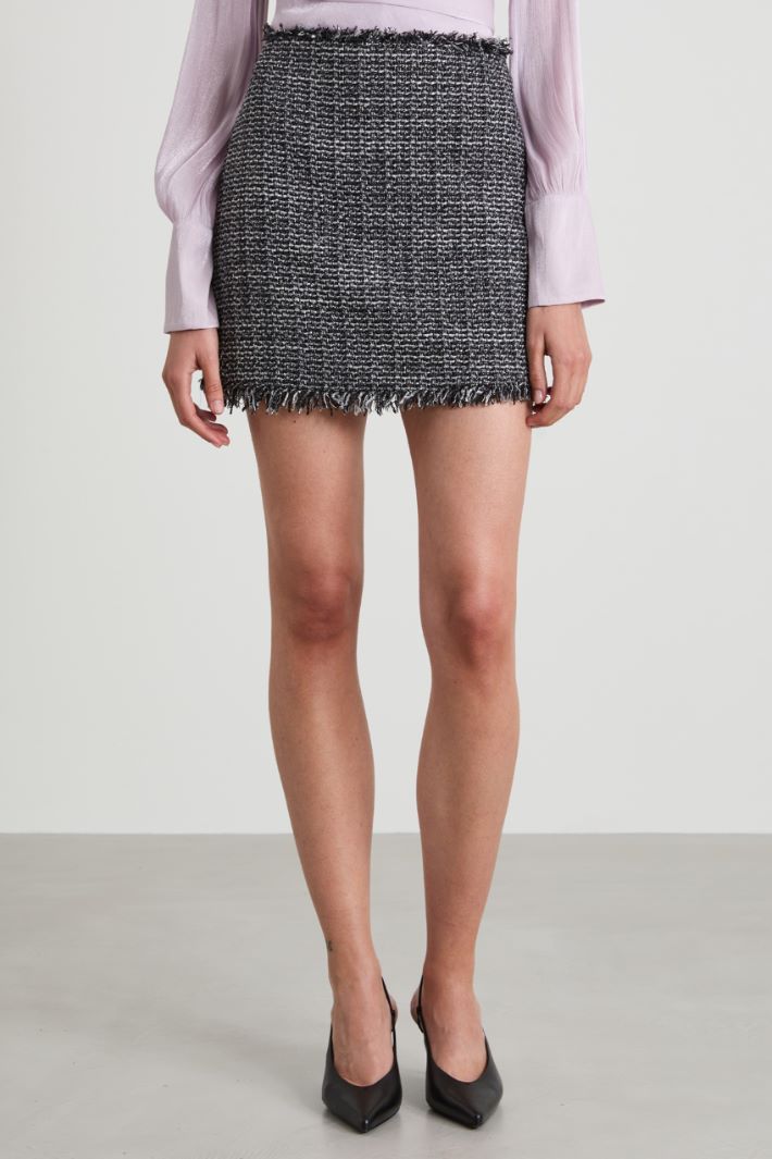 Gonna in tweed lamé Intrend - 4