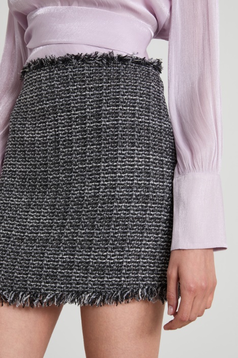 Gonna in tweed lamé