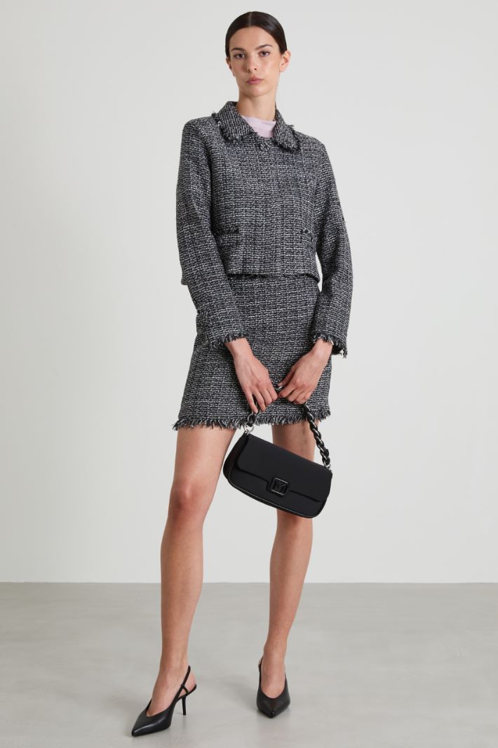 Gonna in tweed lamé Intrend