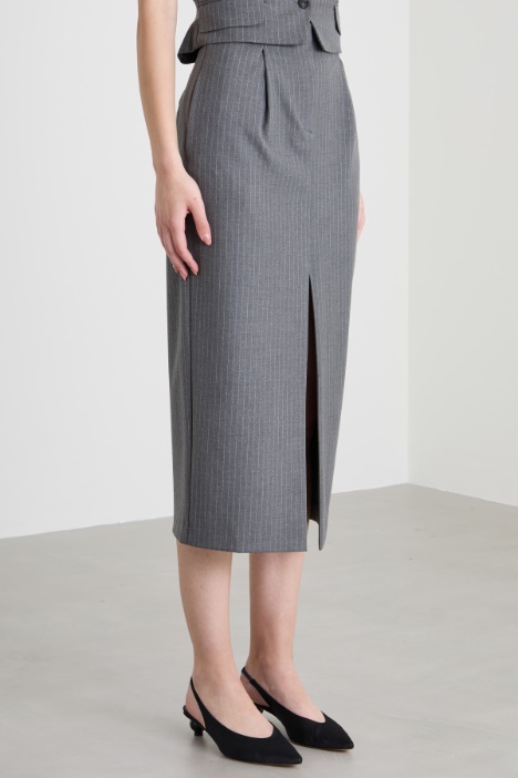 Gonna a tubino con spacco