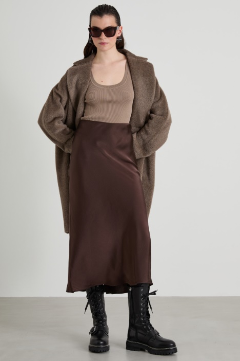 Flared skirt in silk satin Intrend