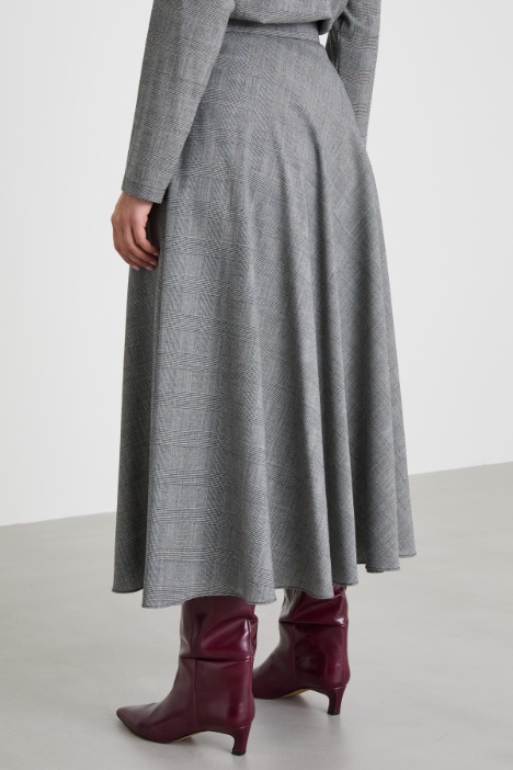 Gonna a mezza ruota in lana