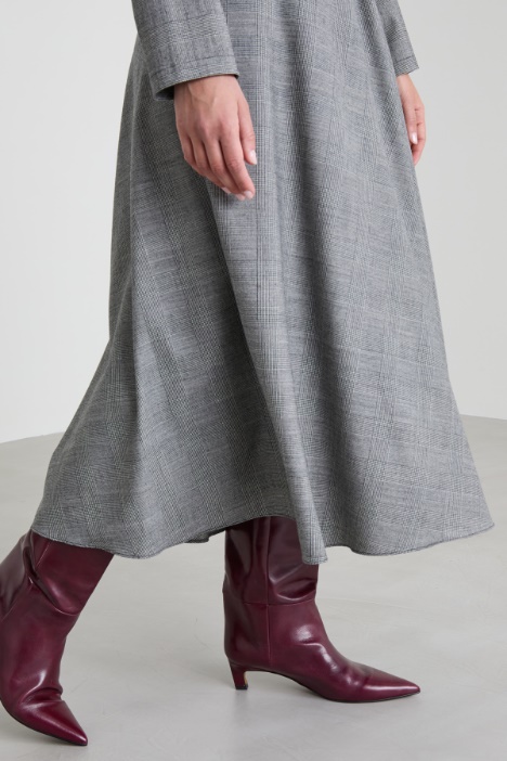 Gonna a mezza ruota in lana