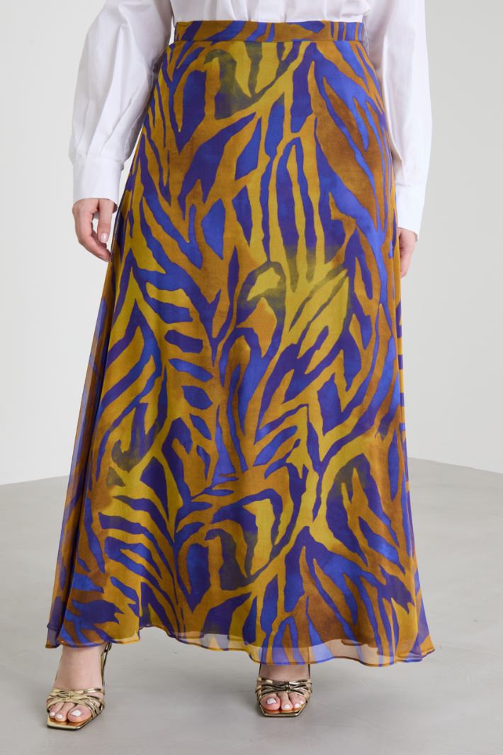 Gonna in georgette di seta Intrend - 4