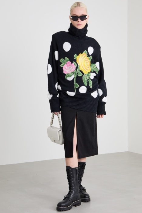 Pencil skirt in drill Intrend