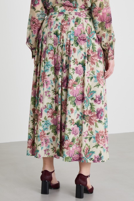 Gonna in cotone a fiori