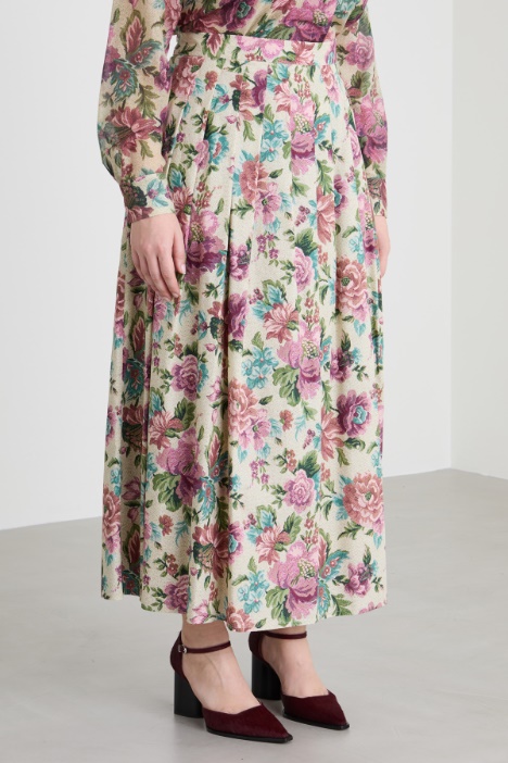 Gonna in cotone a fiori