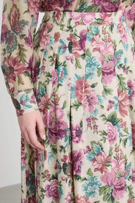 Gonna in cotone a fiori