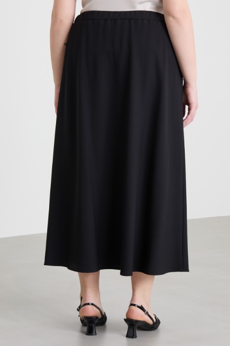 Gonna in enver satin di lana