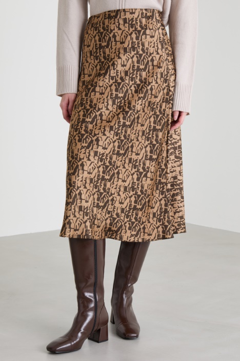 Gonna longuette a fantasia