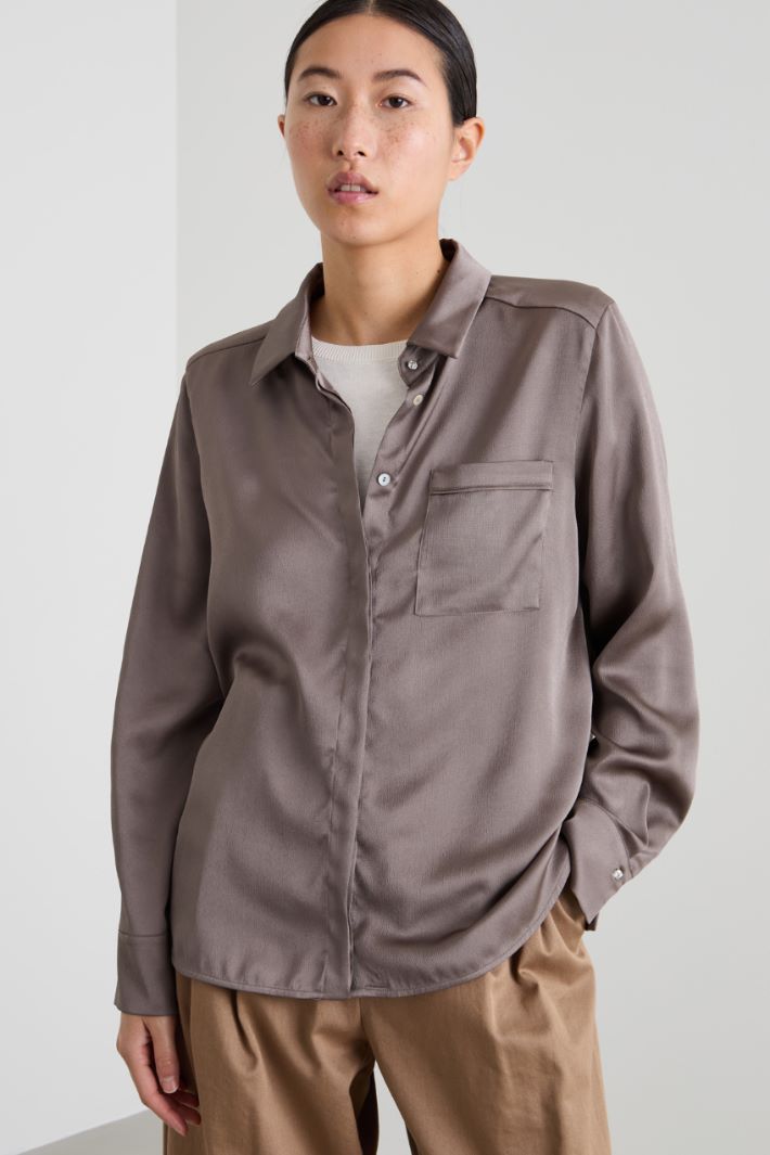 Camicia in raso martellato Intrend - 4