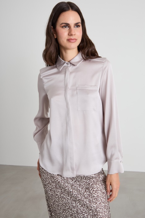Camicia in raso martellato Intrend