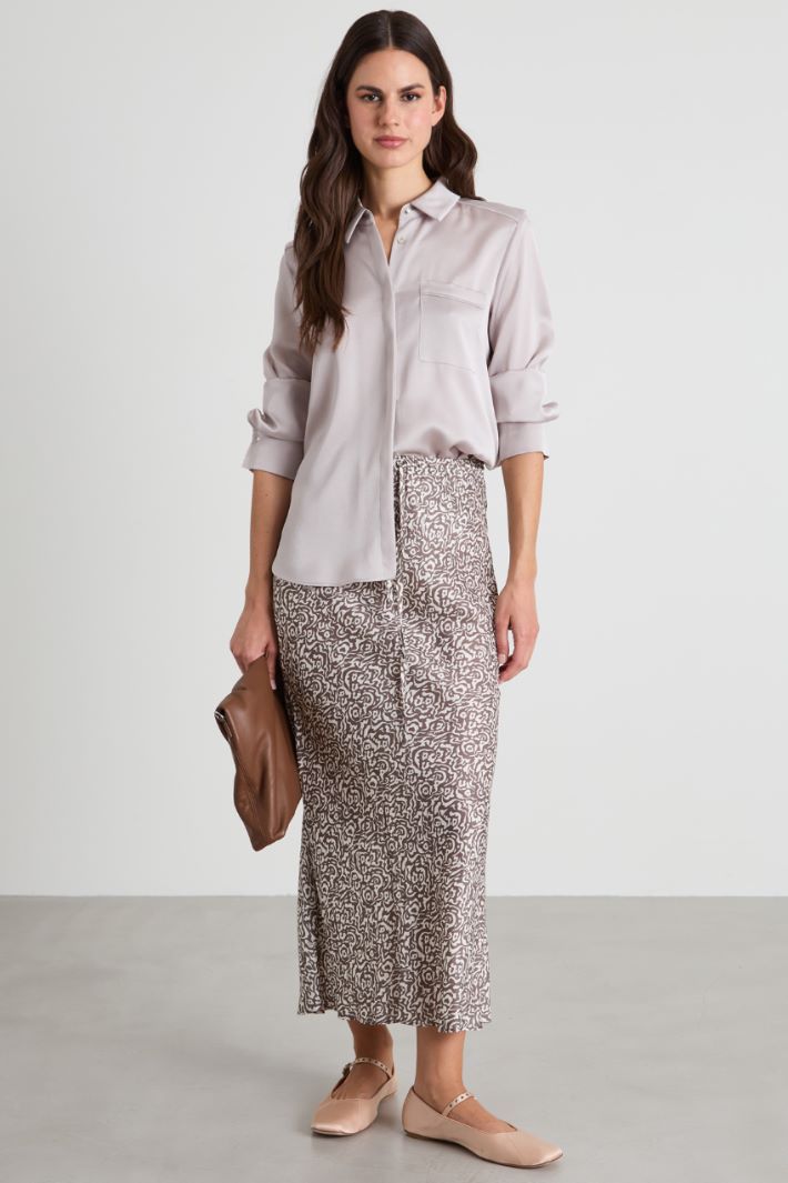Camicia in raso martellato Intrend - 3