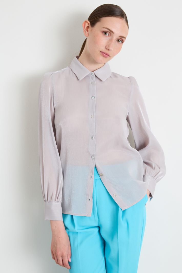 Laminated crepon shirt Intrend
