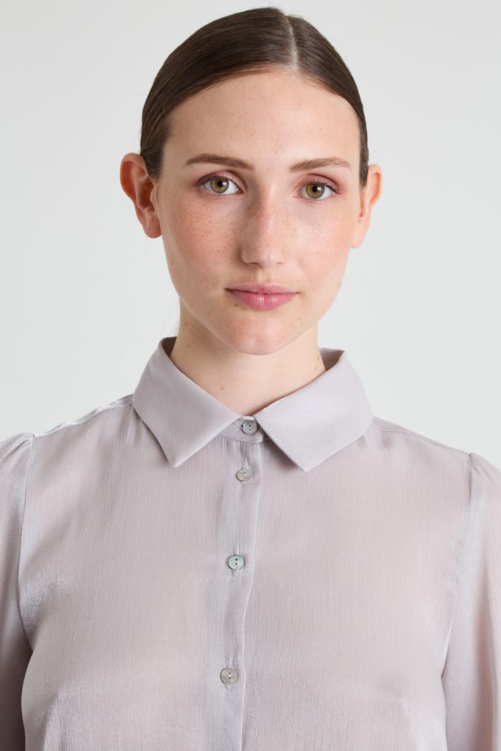 Laminated crepon shirt Intrend - 4