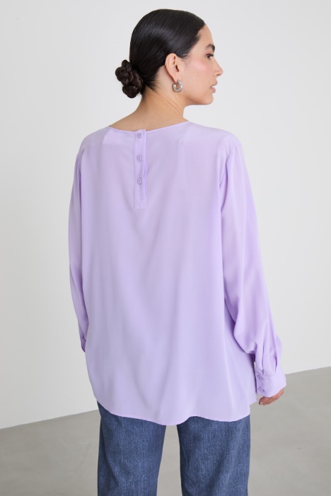 Blusa in crépe di seta