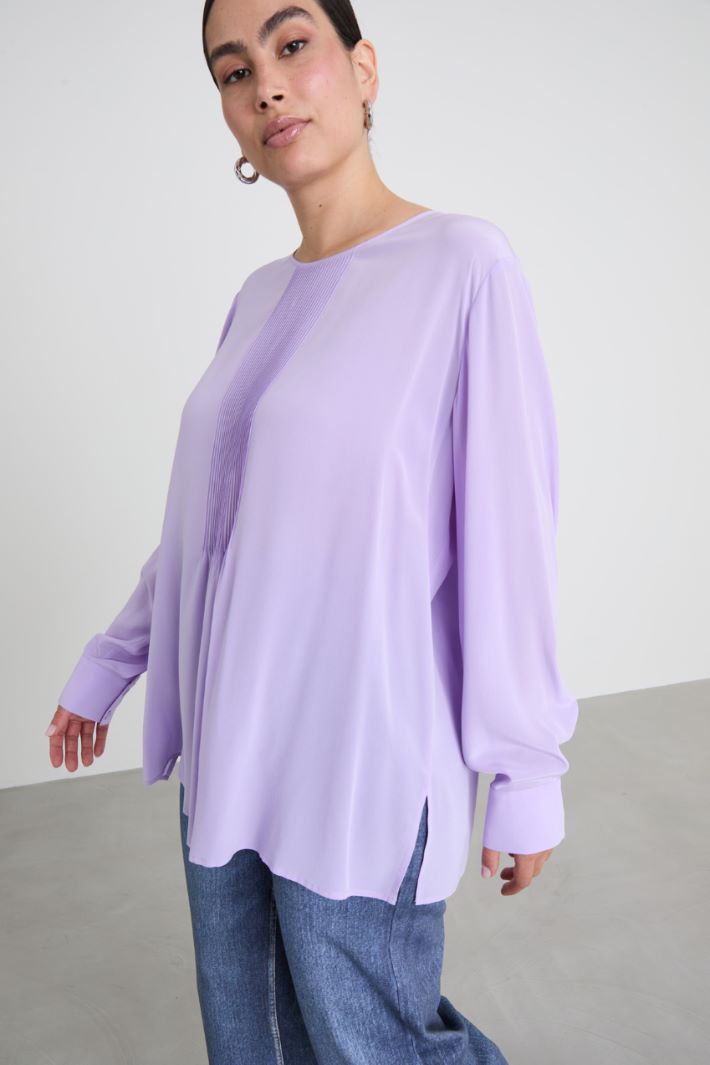 Blusa in crépe di seta Intrend