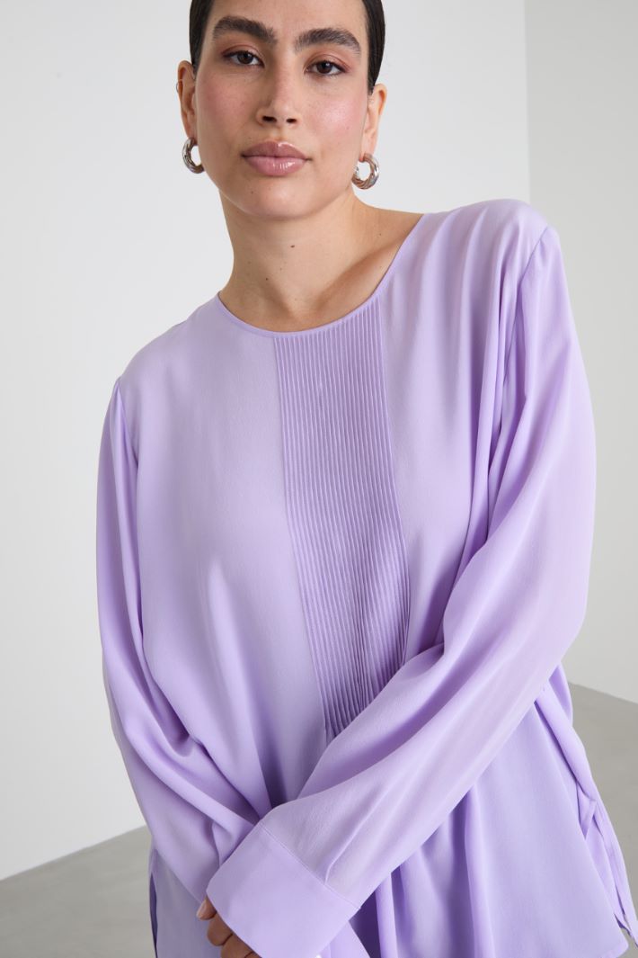 Blusa in crépe di seta Intrend - 4