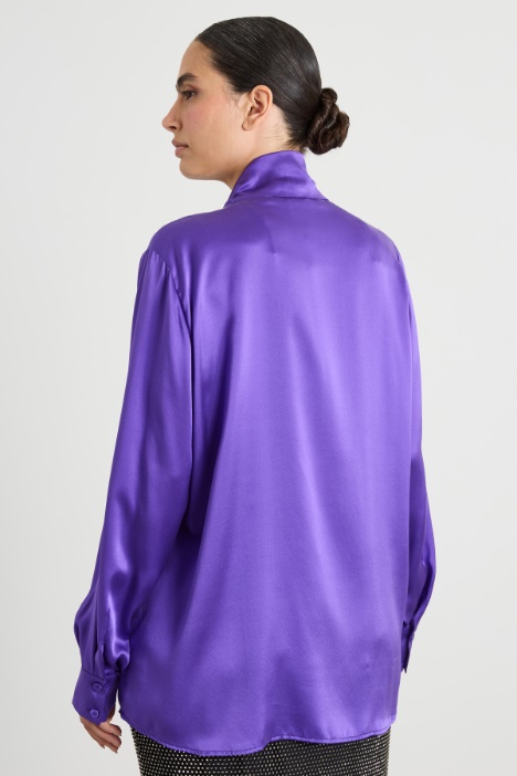 Camicia in raso di seta