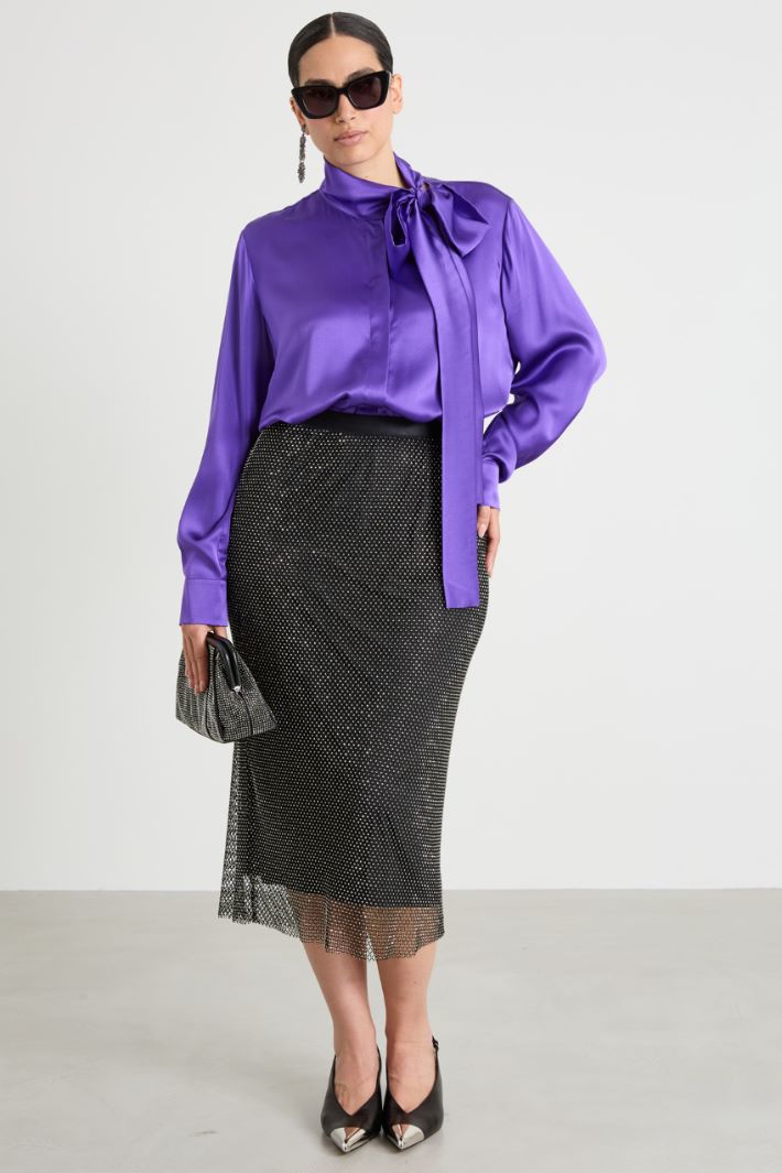 Camicia in raso di seta Intrend - 3