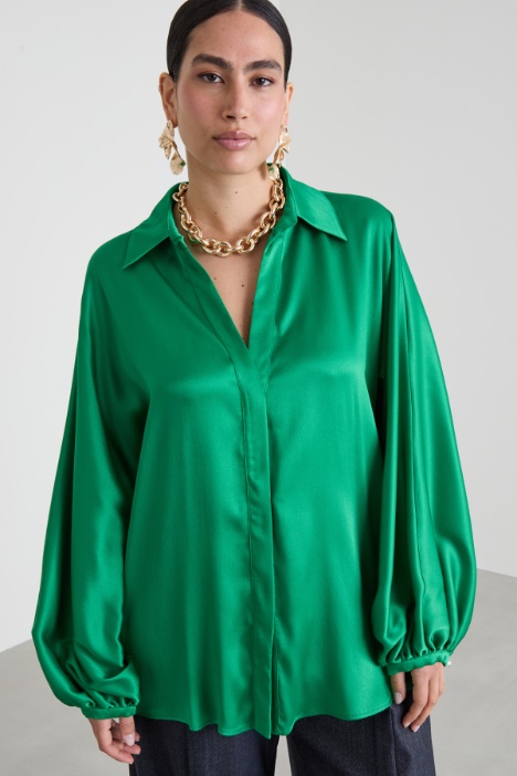 Camicia in raso di misto seta Intrend
