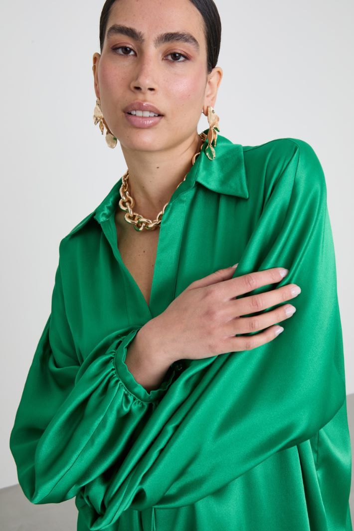 Camicia in raso di misto seta Intrend - 4